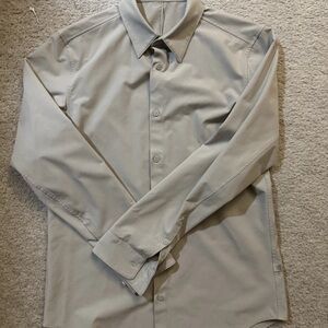 Lululemon long sleeve button down cream/tan Small